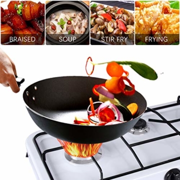 Campingkocher Camping Gaskocher 3 Flammig Campingherde mit Drehschalter, Camping Gaskocher Haltbar 59 cm x 32 cm x 9 cm Campingkocher - 5