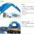 Campmore Wurfzelt 2/3/4 Personen, Sekundenzelt Campingzelt Kuppelzelt 240x210x135cm Blau - 4