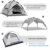 Campmore Wurfzelt 2/3/4 Personen, Sekundenzelt Campingzelt Kuppelzelt 240x210x135cm Blau - 5