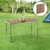 casa.pro Höhenverstellbarer Klapptisch 120x60x55/63/70 cm Multifunktionstisch Gartentisch Klappbarer Campingtisch Multifunktions-Klapptisch Falttisch bis zu 30 kg Aluminiumgestell Walnuss - 4