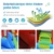COSTWAY 7 in 1 Hüpfburg + 450W Gebläse Kombination mit Wasserrutsche, Aufblasbares Springburg Hüpfschloss Outdoor Bouncer Spielpool Luftgebläse inkl. Tragetasche, Pfähle, Reparaturpaket 350x315x245cm - 2