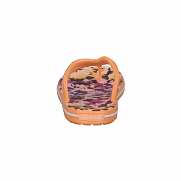 Crocs Mädchen Crocband Tie Dye Mania W Freizeit Flip Flops und Sportwear Girl, Orange (Melone), 34 EU - 4