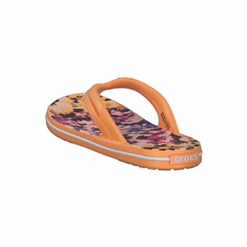 Crocs Mädchen Crocband Tie Dye Mania W Freizeit Flip Flops und Sportwear Girl, Orange (Melone), 34 EU - 5