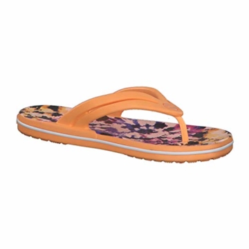 Crocs Mädchen Crocband Tie Dye Mania W Freizeit Flip Flops und Sportwear Girl, Orange (Melone), 34 EU - 9
