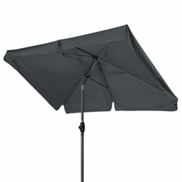 Derby Basic Lift NEO 250x200 – Rechteckiger Sonnenschirm – Höhenverstellbar – ca. 250x200 cm – Anthrazit - 1