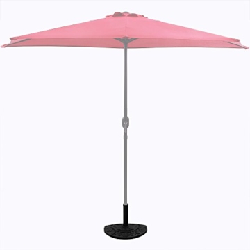 Deuba Sonnenschirmständer halbrund 9 kg Blumen Design schwarz Gussoptik Schirmständer wetterfest Sonnenschirm Ständer - 3