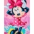 Disney Minnie Maus Strandtuch Handtuch Verschiedene Designs 70 x 140 cm, für Kinder Jungen und Mädchen, 100% Baumwolle (pink mit Blumen) - 1