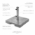 doppler Granit Sockel 25 kg – Hochwertiger Sonnenschirmständer mit Edelstahlrohr – Quadratisch – 45x45x5,5cm - 3