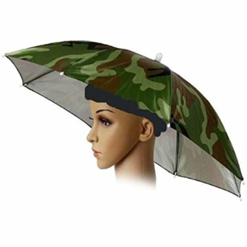 Elastisches Stirnband-Tarnungs-Muster Sun-Regen-Regenschirm-Hut-Kappe für Fischen-Strand-Golf- Armee-Grün-Handfreies Headwear-Schatten-Gartenarbeit-Fotografie-wandernder Hut, Bunte Neuheit durch So - 2