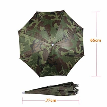 Elastisches Stirnband-Tarnungs-Muster Sun-Regen-Regenschirm-Hut-Kappe für Fischen-Strand-Golf- Armee-Grün-Handfreies Headwear-Schatten-Gartenarbeit-Fotografie-wandernder Hut, Bunte Neuheit durch So - 4