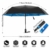 Eono by Amazon - Regenschirm Taschenschirm Kompakter Falt-Regenschirm, Winddichter, Auf-Zu-Automatik, Teflonbeschichtung, Verstärktes Dach, Ergonomischer Griff, Schirm-Tasche, Himmel - 2
