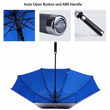 G4Free 62/68 Inch UV-Schutz Winddicht Sonnen- und Regenschirm Golfschirm Autorisches Öffnen Doppelbaldachin Belüftet Übergröße für Herren und Damen - 6