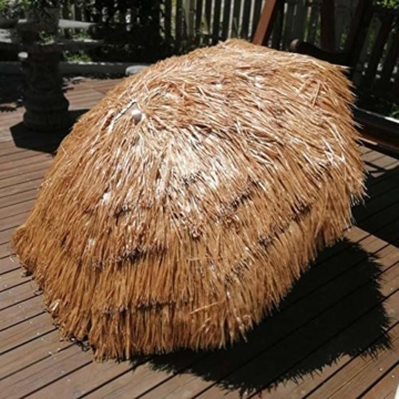 Gartenschirm Sonnenschirm Hawaii Sonnenschutz Ø 150 cm Höhenverstellbar Terrassenschirm Strandschirm strohschirm Pavillon Reise Deck Camping - 3