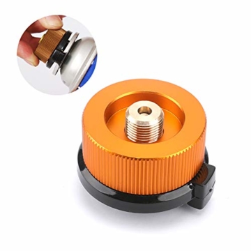 Gcroet Gas Adapter Gasadapter Sicher Durable Campingkocher Adapter Gas Conversion Kopfadapter Für Butan Kanister Schraube Gaskartusche Kolben Adapter - 3