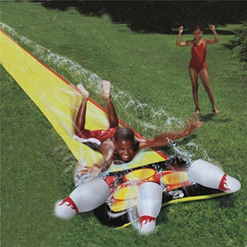 Groß Rasen Wasserrutschen Für Kinder Und Erwachsene, 480 cm Garten Spaß Wassersprühspielzeug Reißfester Wasserrutschmatte Im Freien - 2
