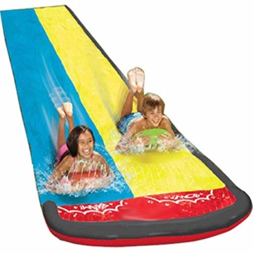 Groß Rasen Wasserrutschen Für Kinder Und Erwachsene, 480 cm Garten Spaß Wassersprühspielzeug Reißfester Wasserrutschmatte Im Freien - 1