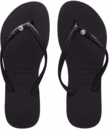 Havaianas Damen Slim Crystal Glamour Sw Zehentrenner, Schwarz (Black), 37/38 EU - 5