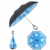 Hellery Reverse Regenschirm mit C-Griff, Umgedrehter Golfschirm, Stockschirm, Autofahrerschirm, Double Layer Inverted Umbrella - Blauer Himmel Weiße Wolke - 5