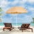 HOMCOM Outsunny Sonnenschirm Hawaiischirm Strandschirm Partyschirm Gartenschirm, 4 Modelle (Hawaiischirm/Ø160cm/beige) - 7