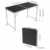 Homfa Campingtisch Klapptisch faltbar Gartentisch aus Aluminium Falttisch höhenverstellbar schwarz 120x60x55/60/70cm - 2