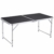 Homfa Campingtisch Klapptisch faltbar Gartentisch aus Aluminium Falttisch höhenverstellbar schwarz 120x60x55/60/70cm - 1