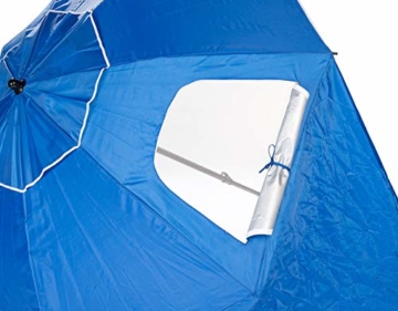 infactory Sonnenschirm Muschel: 2in1-Sonnenschirm und Strandmuschel 2 Seitenwände, UV50+, verstellbar (Sonnenschirm Strandschirm) - 4