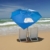 infactory Sonnenschirm Muschel: 2in1-Sonnenschirm und Strandmuschel 2 Seitenwände, UV50+, verstellbar (Sonnenschirm Strandschirm) - 6