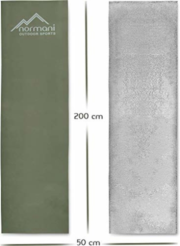 Isomatte Compact Aluminium Thermo Matte Isoliermatte Camping Outdoor leicht Farbe Oliv - 6