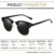 Joopin Retro Halbrahmen Sonnenbrille Herren/Damen Klassische Polarisierte Sonnenbrille mit UV400 Schutz - 5