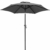 Kingsleeve Sonnenschirm Balkon anthrazit 200cm knickbar rund neigbar wasserabweisend Kurbel 2m Balkonschirm Gartenschirm - 1