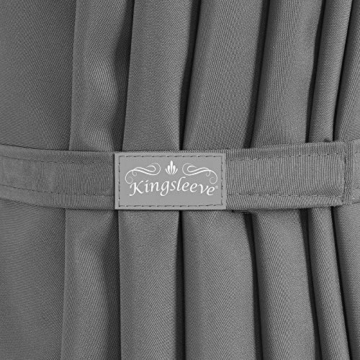 Kingsleeve Sonnenschirm Balkon anthrazit 200cm knickbar rund neigbar wasserabweisend Kurbel 2m Balkonschirm Gartenschirm - 7