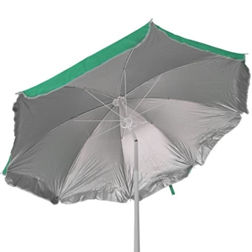 Koopman Balkonschirm - Strandschirm - Sonnenschirm - LSF 30+ - 156cm mit Farbauswahl (grün) - 3