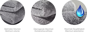 MÖVE Superwuschel Handtuch-Set, 3 Handtücher 50 x 100 cm, Made in Germany, 100% Baumwolle, stone - 4