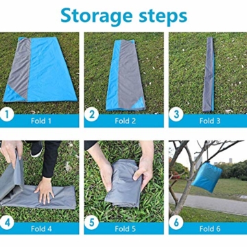 NC Stranddecke wasserdichte Picknickdecke mit 4 Zeltstöpsel, Sandabweisende Campingdecke für den Strand, Campen, Wandern - 3
