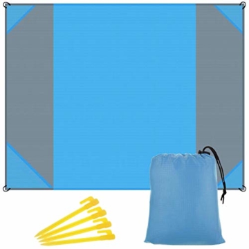 NC Stranddecke wasserdichte Picknickdecke mit 4 Zeltstöpsel, Sandabweisende Campingdecke für den Strand, Campen, Wandern - 1