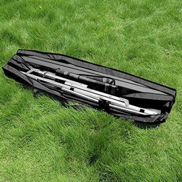 Nestling® Tragbarer Klappbarer Klapptisch, Aluminiumtisch Zum Klappen für Camping Oder Garten Outdoor-Campingküche - Höhenverstellbar (Zweiteilige Tragetasche) (Silber) - 9