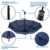 Newdora Regenschirm Taschenschirm Windproof sturmfest Auf-Zu Automatik 210T Nylon Umbrella wasserabweisend klein leicht kompakt 10 Ribs Reise Golfschirm mit Trockenbeutel(Dunkelblau) - 5