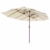 Nexos Doppelsonnenschirm XXL Sonnenschirm Creme mit Kurbel Oval Spannweite 4,65m Polyester 180g/m² Terrasse Marktschirm Riesenschirm Garten-Schirm - 1