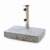 Nexos Sonnenschirmständer Granit Edelstahl 25kg halb eckig mit Griff und Räder 45,5 x 28 x 39 cm grau - 1