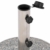 Nexos Sonnenschirmständer Grau rund 25 kg standfest poliertes Granit Edelstahlrohr mit Reduzierhülsen poliert 38x38 cm - 4
