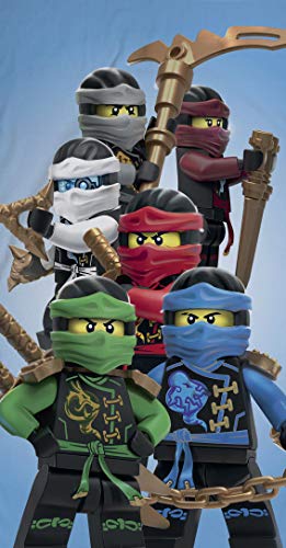 Ninjago Lego Strandtuch Velourstuch 70 x 140cm Duschtuch Badetuch Handtuch 100% Baumwolle Lloyd Kai Zane Cole NYA Jay Assemble - 4