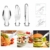 Odoland Camping Geschirr Set 9-teiliges Outdoor Kochgeschirr Aluminium Camping Töpfe Becher Faltbare Besteck Mini Campingkocher für Outdoor Picknick Wandern - 5
