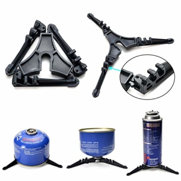 Odoland Camping Geschirr Set 9-teiliges Outdoor Kochgeschirr Aluminium Camping Töpfe Becher Faltbare Besteck Mini Campingkocher für Outdoor Picknick Wandern - 7