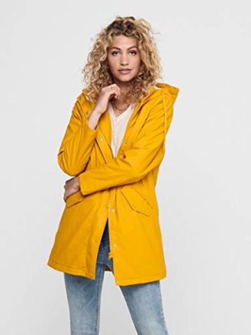 ONLY Female Regenjacke Langer MGolden Yellow - 3