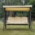Outsunny 3-Sitzer Hollywoodschaukel Gartenschaukel mit Sonnendach + Kissen Metall + Polyester Beige + Braun 124,5 x 206 x 180 cm - 2