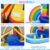 Outsunny Aufblasbare Hüpfburg mit Rutsche für 3 Kinder Springburg mit Gebläse für 3-12 Jahre Kindergarten Oxford-, Polyester-Gewebe Mehrfarbig 290 x 200 x 155 cm - 5