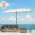 Outsunny Sonnenschirm Gartenschirm Marktschirm Doppelsonnenschirm Terrassenschirm mit Handkurbel Beige Oval 460 x 270 x 240 cm - 2