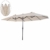 Outsunny Sonnenschirm Gartenschirm Marktschirm Doppelsonnenschirm Terrassenschirm mit Handkurbel Beige Oval 460 x 270 x 240 cm - 1