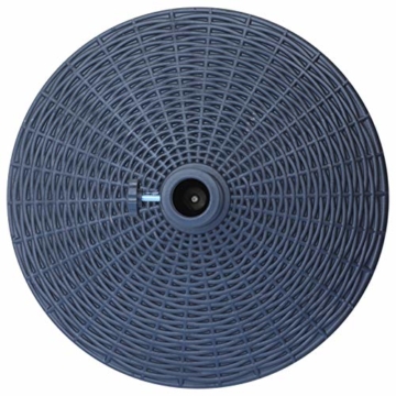 Outsunny Sonnenschirmständer Schirmständer Schirmhalter Schirmfuß 25 kg Rattanoptik Ständer Schirm Ø38/48 mm Kunstharz + Metall Schwarz Ø52 x 41 cm - 8