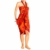 PANASIAM Sarong für Damen & Herren I 100% Handarbeit aus Indonesien - jedes Tuch ein Unikat I hochwertiger blickdichter Wickelrock I Batik m. deutschen Textilfarben I Strandtuch Fireflame Orangetone - 4